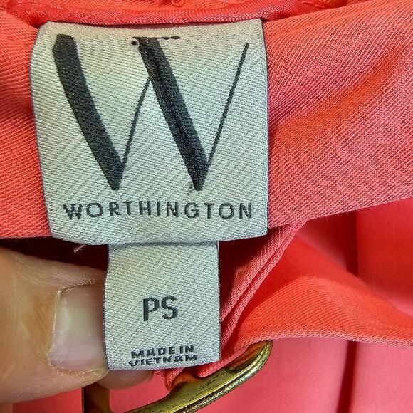 EUC Worthington Belted Pull-On Pleated Dress Pants / PXS - Picture 3 of 7
